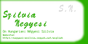 szilvia negyesi business card